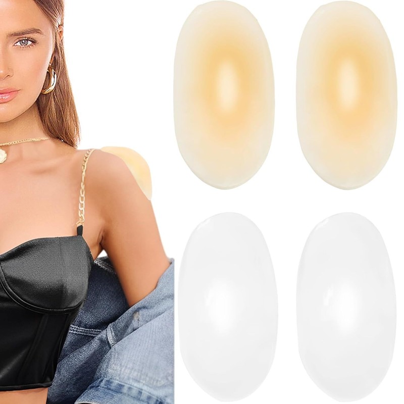 2× Silicone Shoulder Pads For Womens Clothing Anti-Slip Shoulder Push-Up Pads
