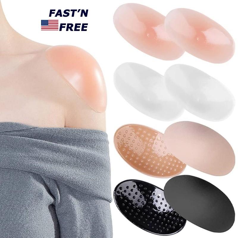 2× Silicone Shoulder Pads for Womens Clothing Anti-Slip Shoulder Push-Up Pads