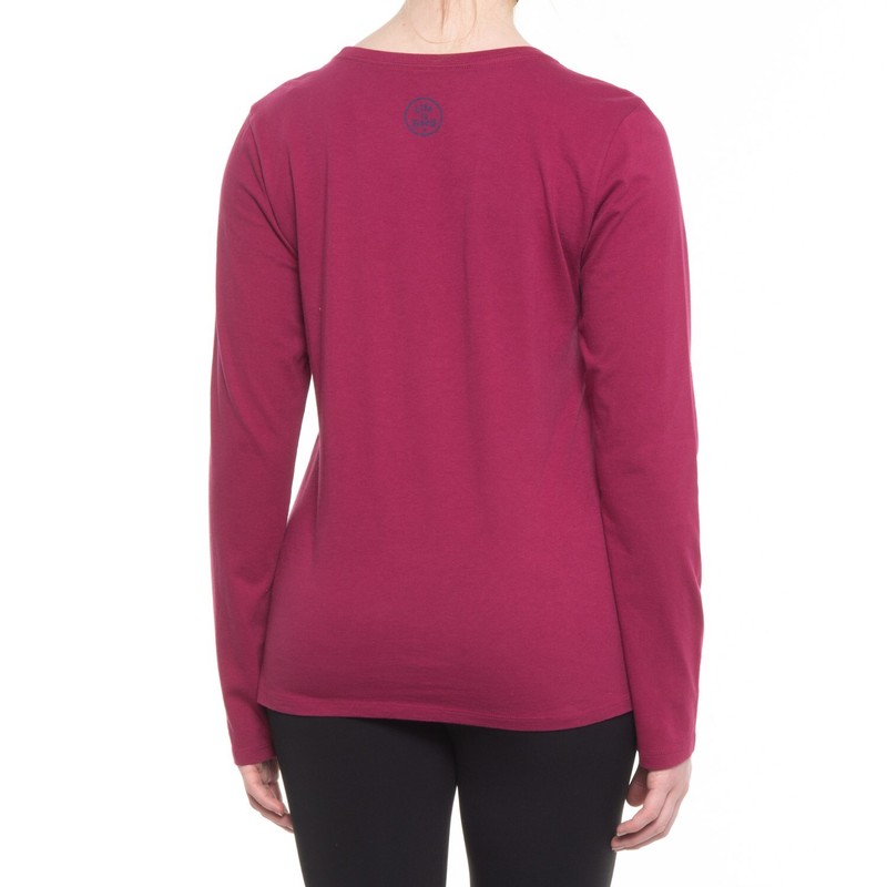 2XL NWT Women's Life Is Good Hike Vista Wild Cherry LS Crusher Tee