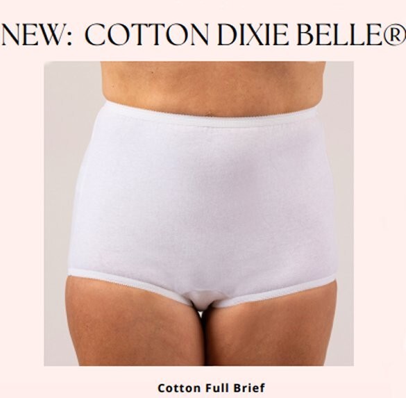 3 Pair Dixie Belle Panties White 100% Cotton Size 11 Panty Finally Back In Stock