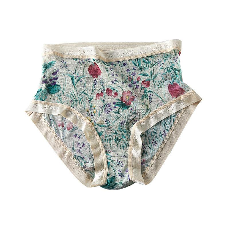 3 Pairs Mulberry Silk Underwear Women Briefs Silk Lady Panties 2 Layers Crotch