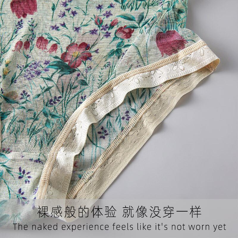 3 Pairs Mulberry Silk Underwear Women Briefs Silk Lady Panties 2 Layers Crotch