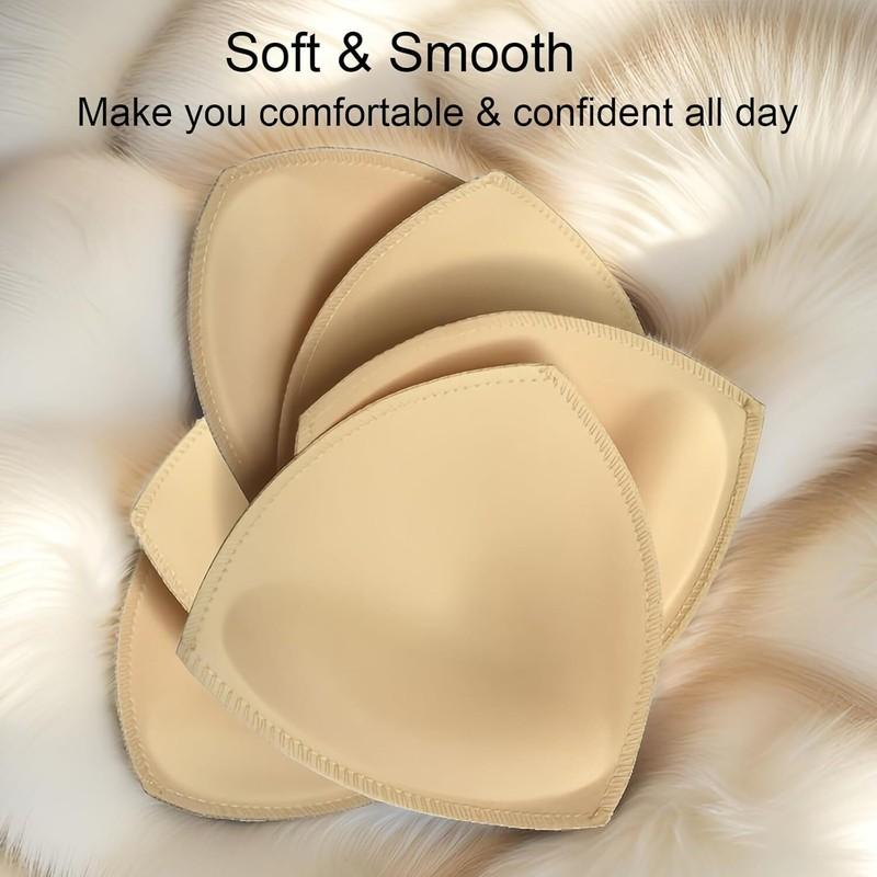 3 Pairs Removable Triangle Bra Pads Inserts For A B C Cups - Beige