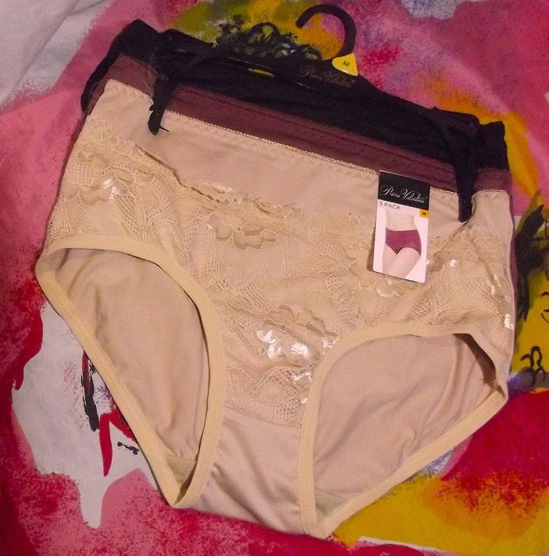 3 Prima Valentina 871058 Microfiber 2pk Lace Trim Brief Panties M