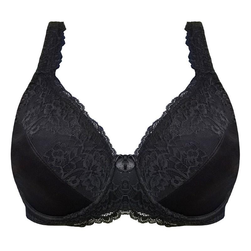 32-52 B-G H I J Plus Size Underwired Full Coverage Bra Wide Straps Support Panel