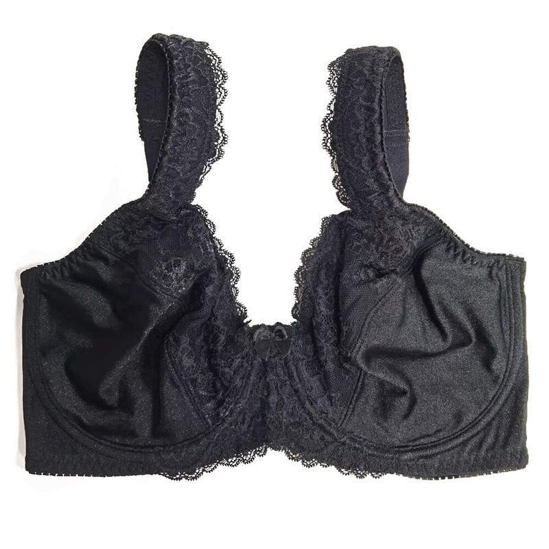 32-52 B-G H I J Plus Size Underwired Full Coverage Bra Wide Straps Support Panel