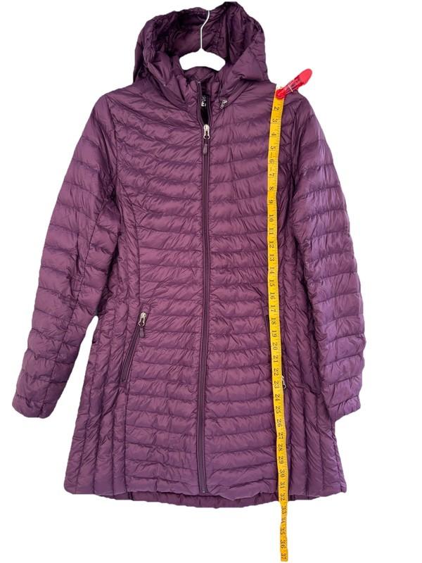 32 Degrees Heat Down Parka Jacket Coat Quilted Purple Womens Size M Hooded Zip