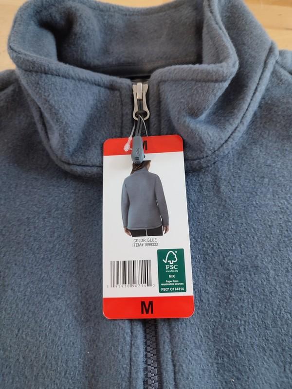 32 Degrees Heat Women's Brushed Faux-Wool Full Zip Jacket Blue Size Medium