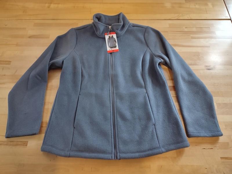 32 Degrees Heat Women's Brushed Faux-Wool Full Zip Jacket Blue Size Medium