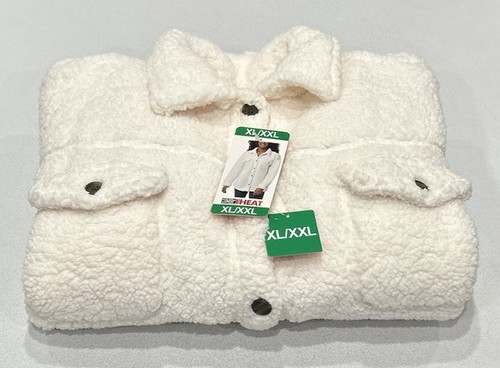 32 Degrees Heat Women's Super Soft Cozy Over Shirt Jacket Cream Size XL/XXL