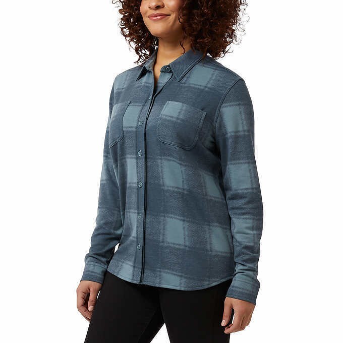 32 Degrees Ladies' Cozy Knit Button-Up Shirt VARIATION