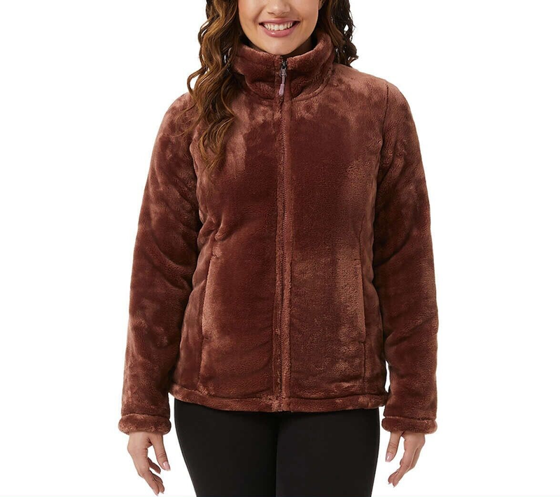 32 Degrees Ladies' Plush Jacket Color Dark Tan Size 3X