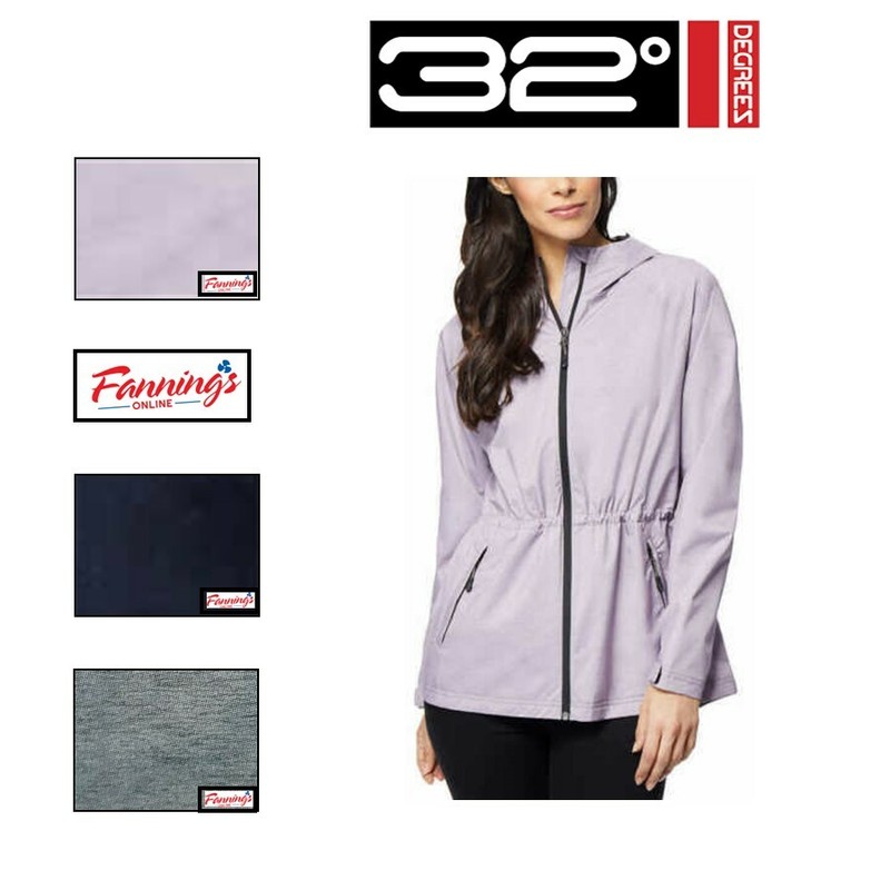 32 Degrees Ladies' Short Anorak Jacket Windbreaker Rain Coat E14