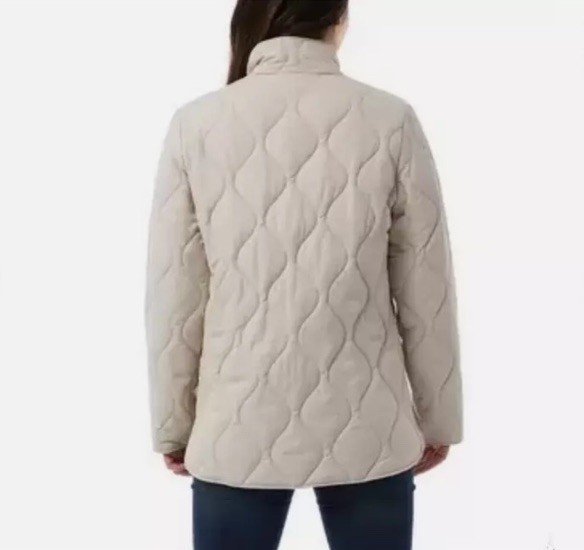 32 Degrees Quilted Women’s Button Up Jacket - White - Size Large **NEW**