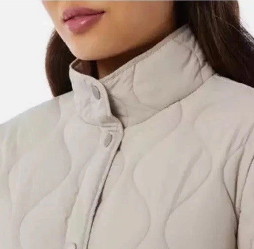 32 Degrees Quilted Women’s Button Up Jacket - White - Size Large **NEW**
