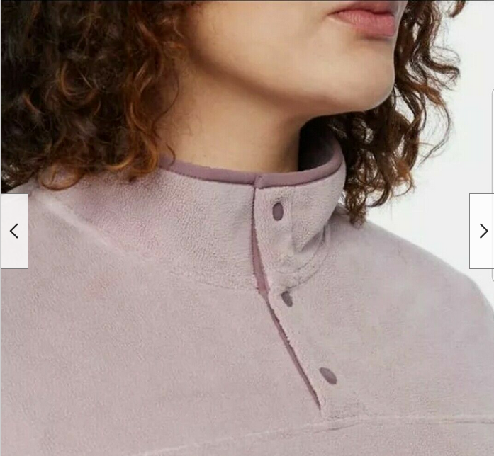 32 Degrees Women's 1/4 Button Snap Fleece Pullover Jacket(Dusted Plum LARGE)NWT