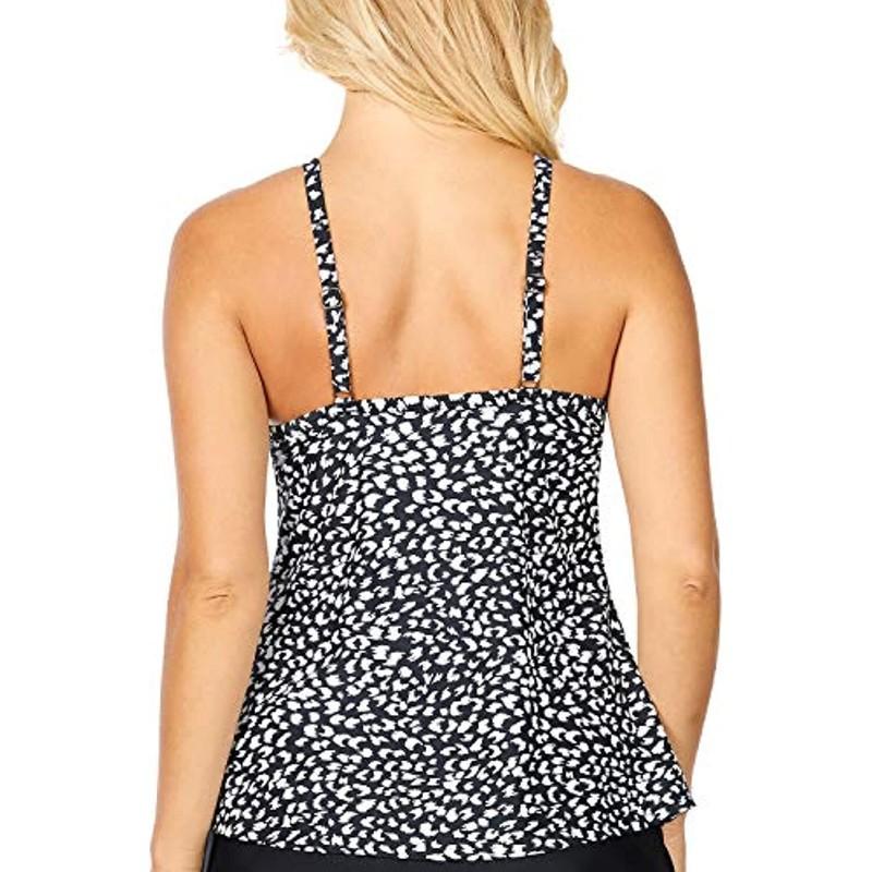 $35 Island Escape Animal Kingdom Printed Underwire Tankini Top Size 8 NWOT