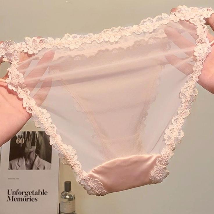 4 Pack Lot Sexy Womens Lace Panties Briefs See Through Sheer Underwear Lingeries