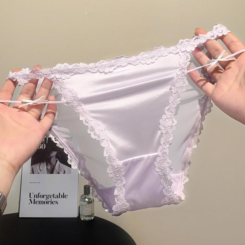 4 Pack Lot Sexy Womens Lace Panties Briefs See Through Sheer Underwear Lingeries