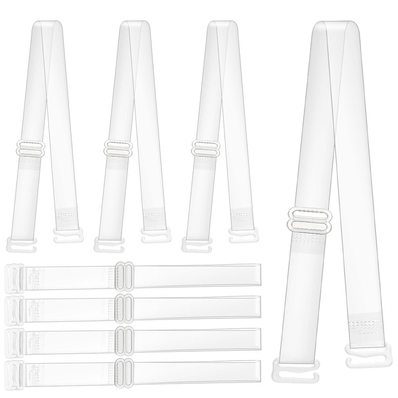 4 Pairs Clear Bra Straps Invisible Bra Straps Non Slip Bra Shoulder Straps