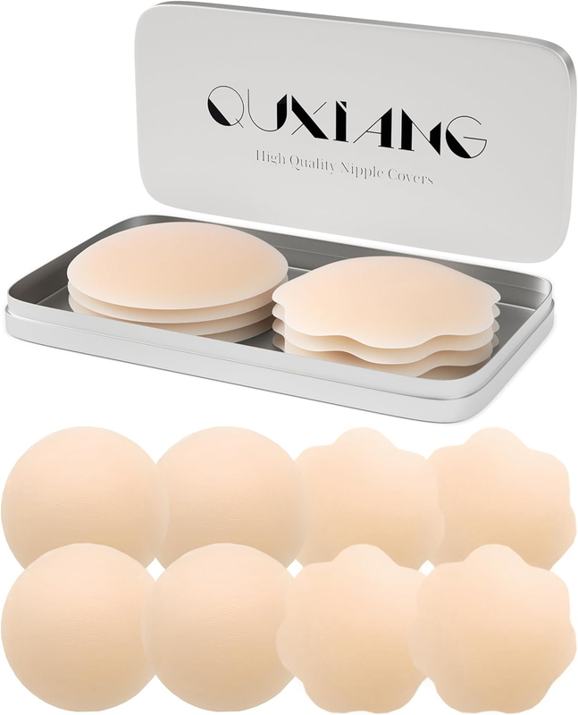 4 Pairs Pasties Women Nipple Covers Reusable Adhesive Silicone