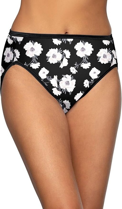 4 Pairs Vanity Fair Illumination Briefs HI-CUT Mixed PRINTS 13108 6 7 8 9 10