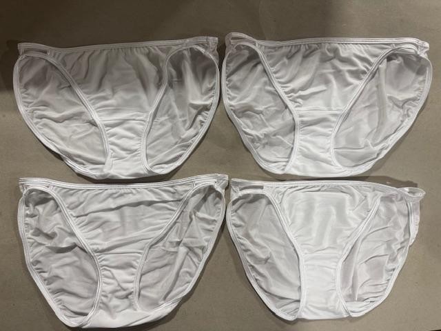 4 prs VANITY FAIR String Bikini ILLUMINATION 18108 Panty WHITE Size- 5~6~7~8