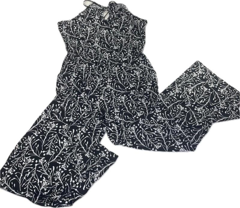 41 Hawthorn Women's Size Large Petite Lowrey Knit Jumpsuit - Black/White NWT