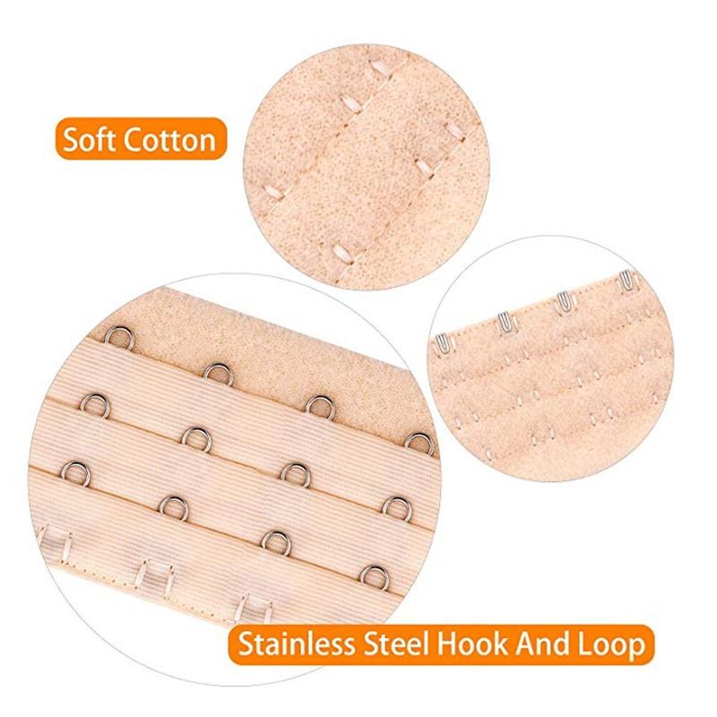 4Pcs Adjustable Bra Extender 2/3/4 Hooks With Elastic Underwear Strap Extension