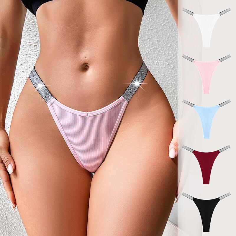 5 Pack Lot Ladies Womens G String Thong Panties Bikinis Sexy Underwear Lingeries