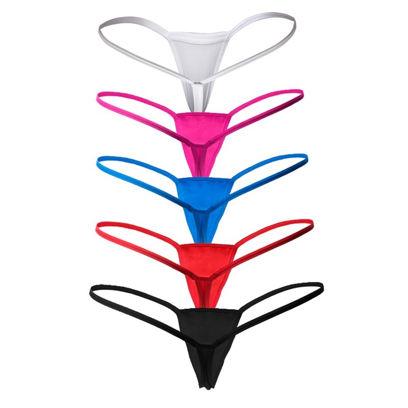 5 Pack Womens Sexy Micro Mini Thong G-String Panties Sexy Lingerie Underwear
