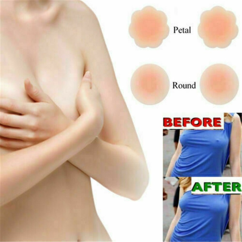 5 Pairs Nippleless Cover Pasties Women Reusable Adhesive Silicone Nipple Round