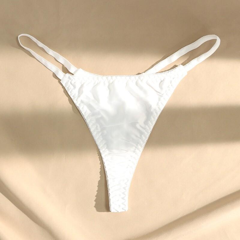 5 Pcs Lot Womens Sexy Satin Thongs Panties Silky G-string Underwear S M L XL 2X