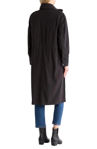 $550 - James Perse Lightweight Cotton Blend Parka In Black S (1)