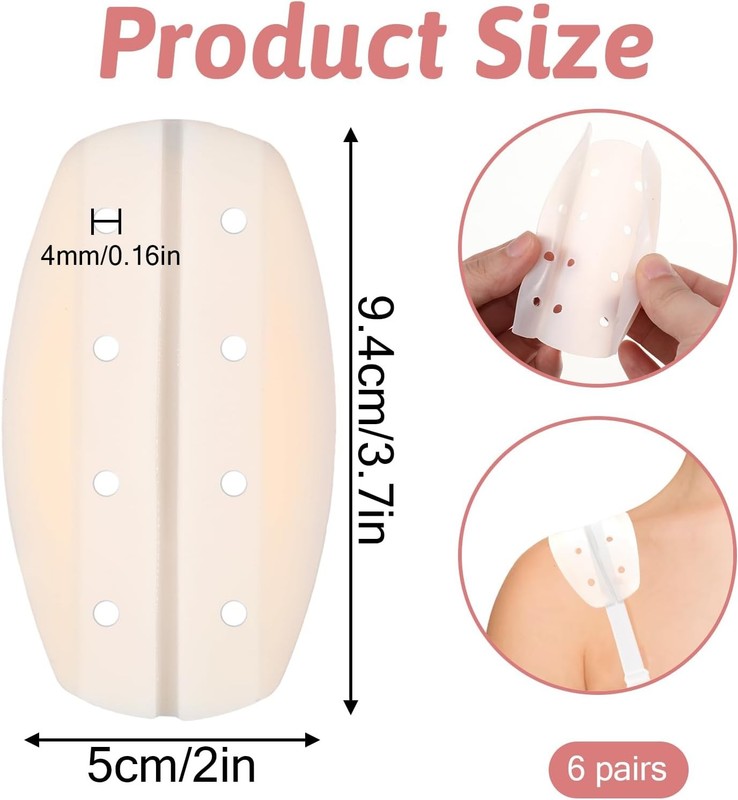 6 Pairs Silicone Bra Strap Cushions Anti-Slip Shoulder Pads For Women 3 Colors