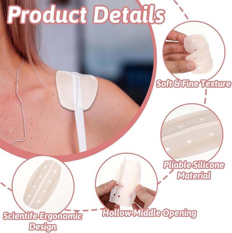 6 Pairs Silicone Bra Strap Cushions Anti-Slip Shoulder Pads For Women 3 Colors