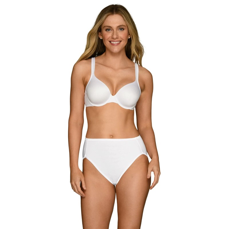 6 Pc Vanity Fair Illumination HI-CUT Brief 13108 Sz 6 7 8 9 10 WHITE $4 Bucks EA