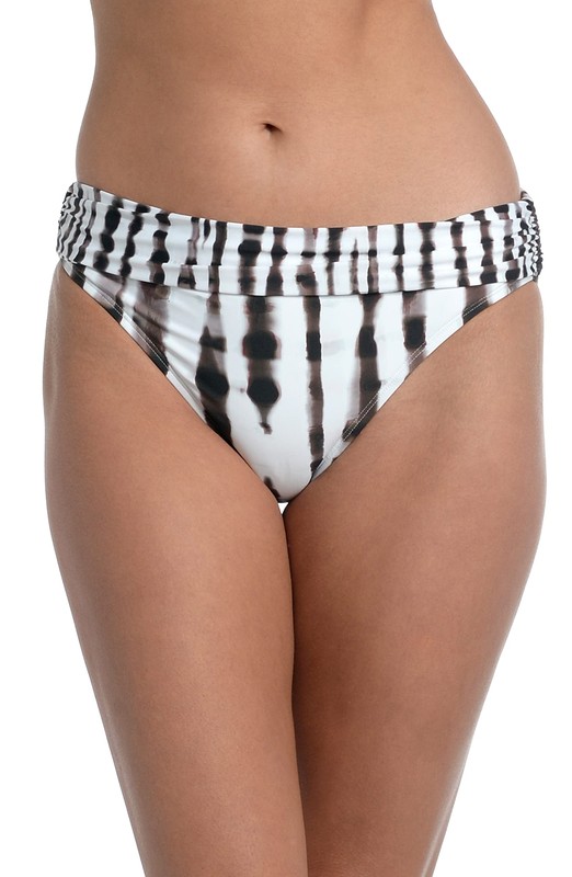 $68 La Blanca Women Shirred Band Hipster Bikini Bottoms Size Size 12