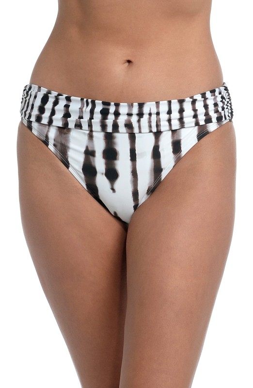 $68 La Blanca Women Shirred Band Hipster Bikini Bottoms Size Size 12