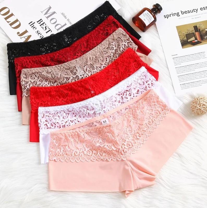6pack Lot Sexy Womens Seamless Panties Boyshorts Lace Ladies Underwear Lingeries