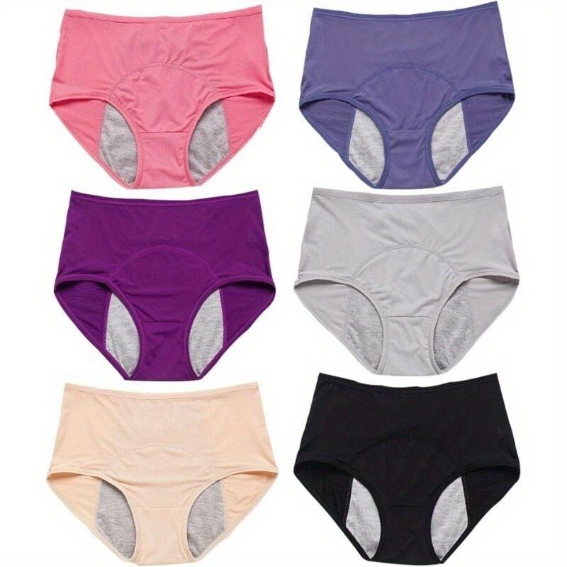 6Pc Women Leakproof Underwear Incontinence Leak Proof Protective Pants