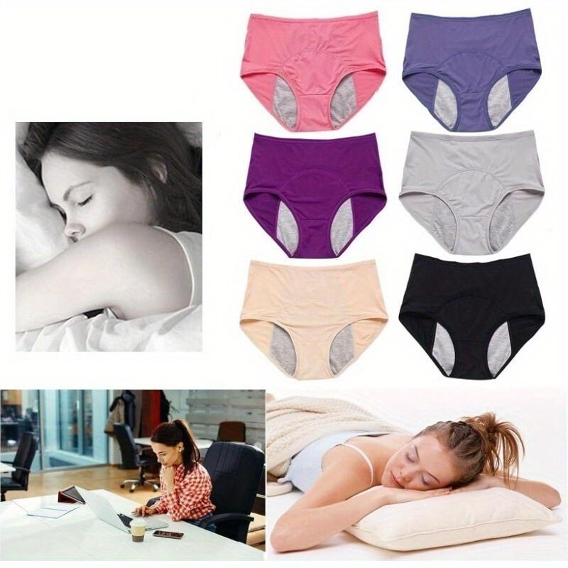 6Pc Women Leakproof Underwear Incontinence Protective Discreet Leak Proof Pants