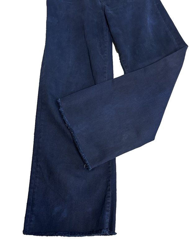 7 For All Mankind High Waist Bootcut Jeans Womens 26 Blue Dark Wash Raw Hem