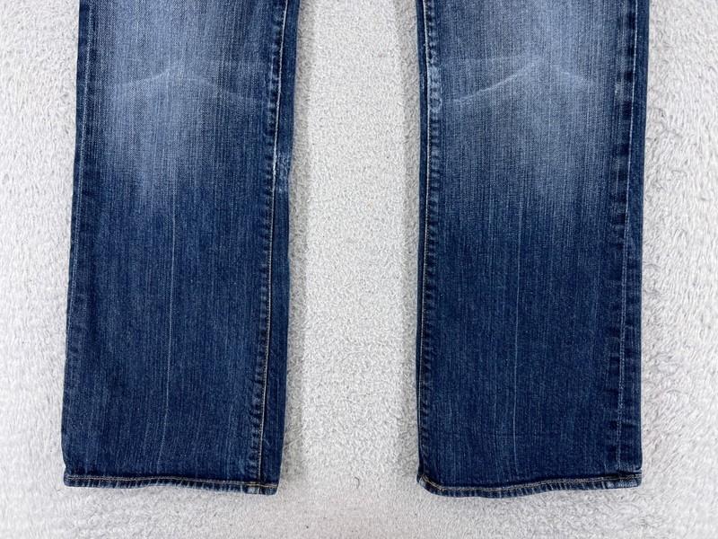 7 For All Mankind Jeans Women 30 Blue Denim Bootcut Distressed Cotton Blend