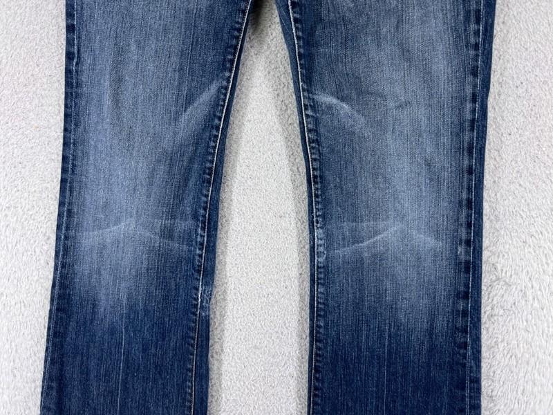 7 For All Mankind Jeans Women 30 Blue Denim Bootcut Distressed Cotton Blend