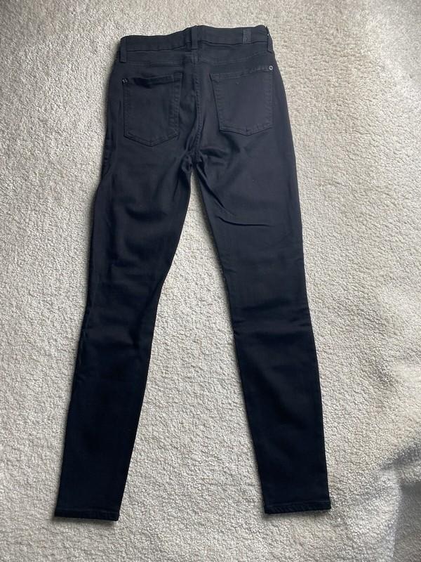 7 For All Mankind Jeans Women's 24 Ankle Skinny Black