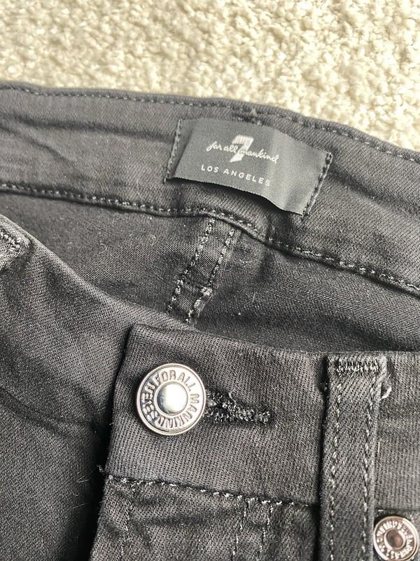 7 For All Mankind Jeans Women's 24 Ankle Skinny Black