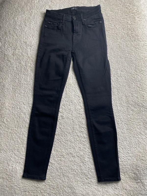 7 For All Mankind Jeans Women's 24 Ankle Skinny Black
