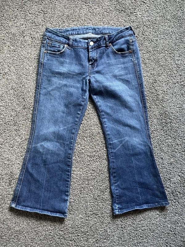 7 For All Mankind Jeans Womens Size 28 Blue Cropped Capris Pants Crop A Pocket