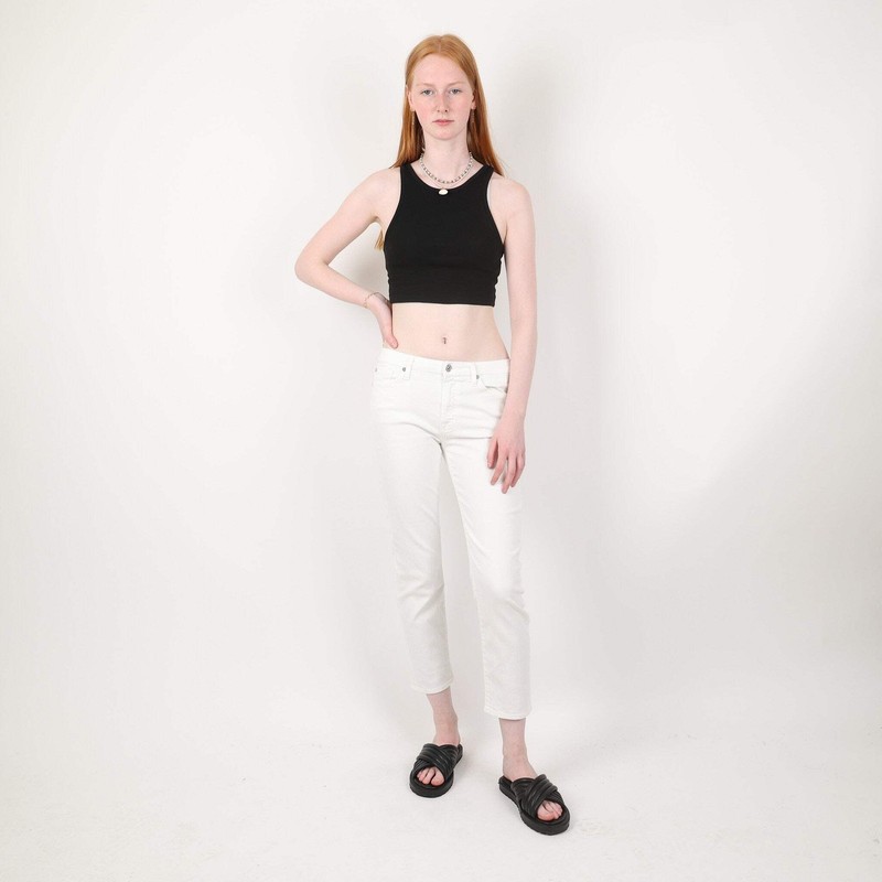 7 For All Mankind White Jeans Waist 27